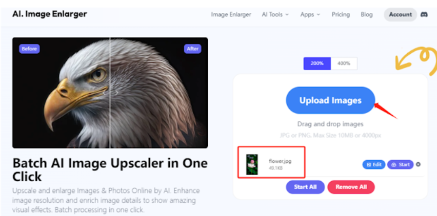 batch ai image upscaler
