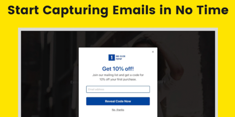 email pop up