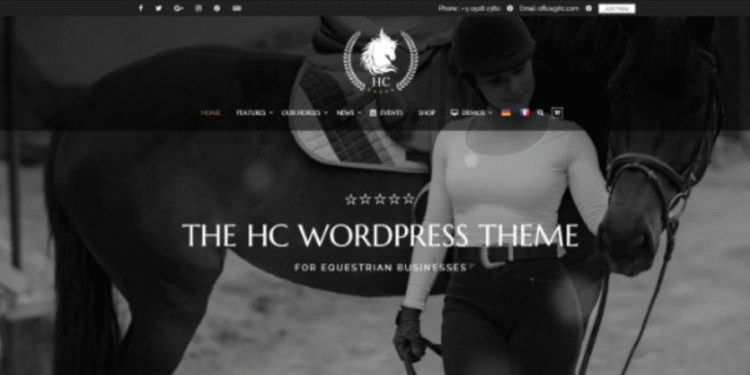 horse club wordpress theme