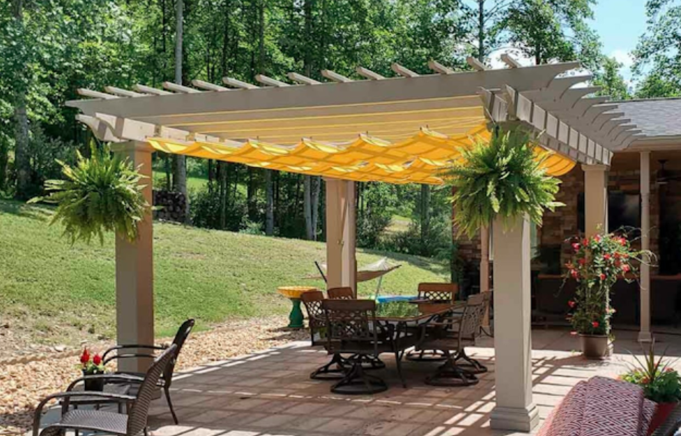 kinds of pergola shades