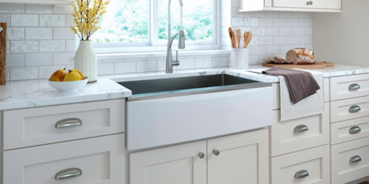 stainless steel farmhouse sink