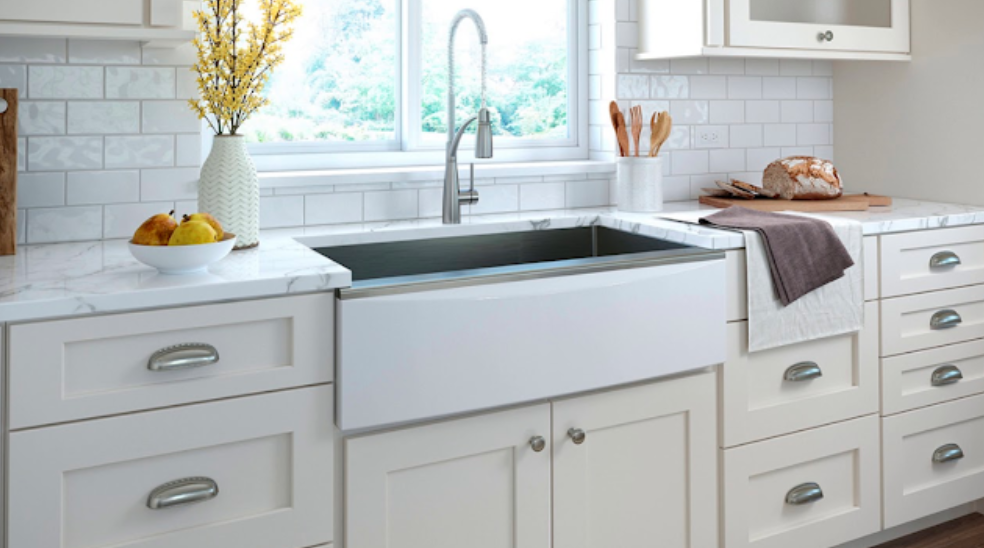 stainless steel farmhouse sink